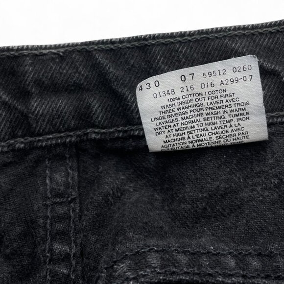 Levi's 512 Vintage Slim Fit Tapered Black Cotton Denim Jeans Men's W 31 x L 32 - Picture 8 of 14